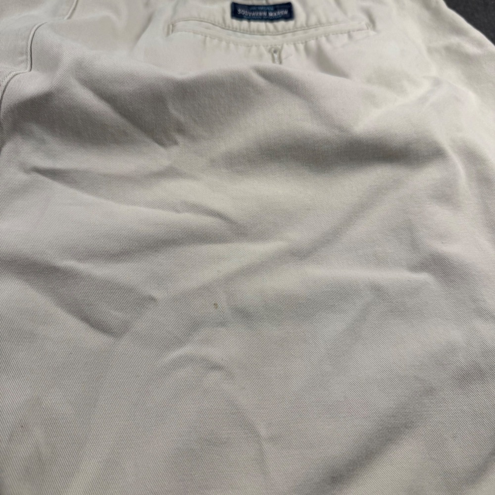 Southern Marsh Mens Khaki Chino Shorts Tan Cotton Twill Size 36 Flat Front 7in - Picture 3 of 10